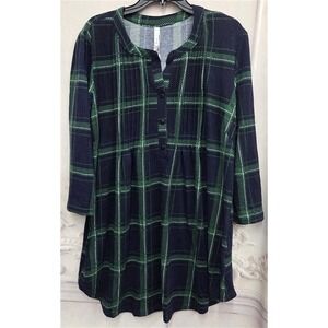 NWT Stella Morgan XXL Coquette Plaid Mini Dress Tunic Blue Green 130472